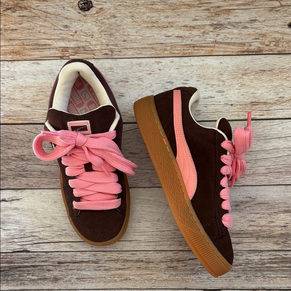 Puma Women's Pink and Brown Sneakers LIKE NEW size 8.5